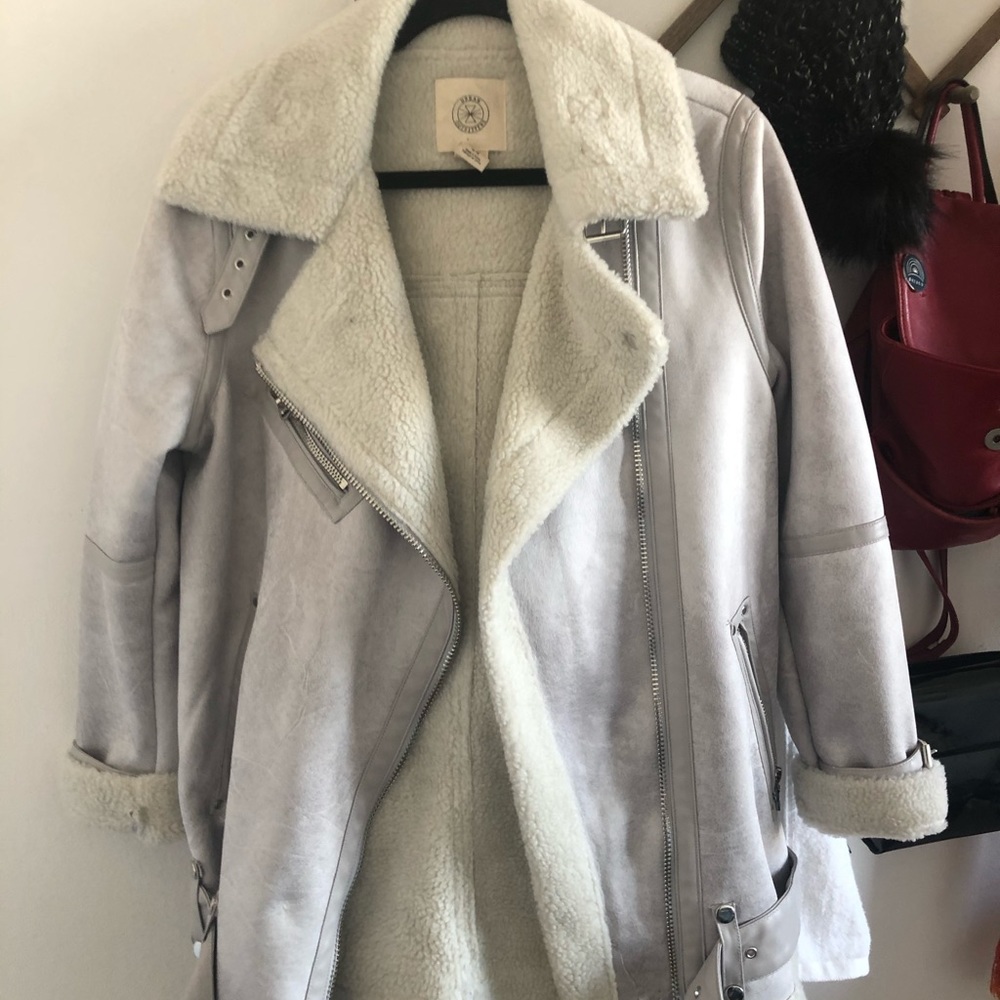 Like new grey aviator coat!